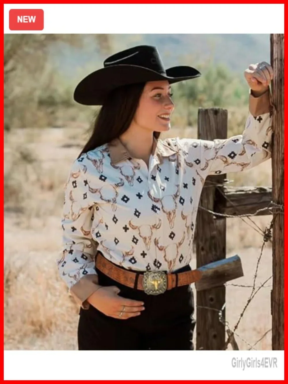 Women's PU Leather Western Belt Engraved Buckle Floral Cowgirl